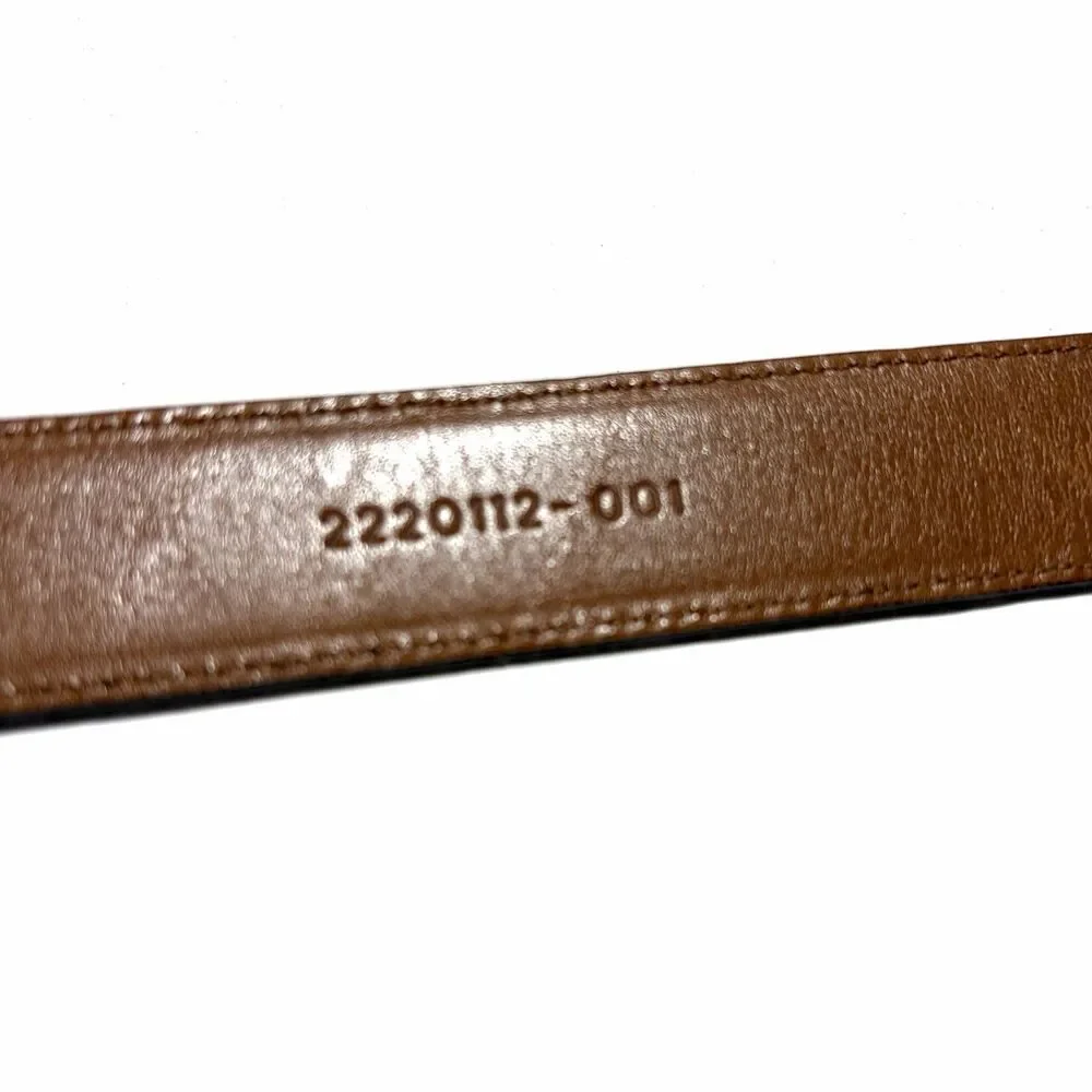 Ralph Lauren Women’s Croc Embossed Skinny Leather Belt Size L